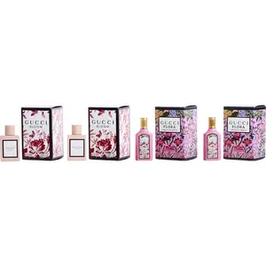 Gucci Variety Set-4 Piece Mini Variety With Gucci Bloom X 2 & Gucci Flora Gorgeous Gardenia X 2 And All Are Eau De Parfum 0.16 Oz Mini For Women