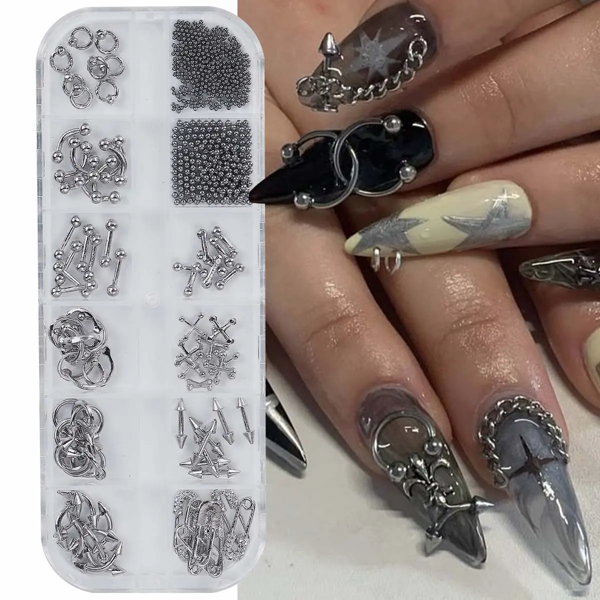 3D Metal Crazy Nail Art Decorations, Nail Charms, Y2K Alloy Nail Accessories for Women and Girls, DIY Nail Art Supplies, Nail Design for Stunning Nails, Nail Art Products