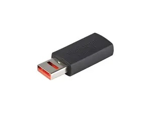 StarTech.com Secure Charging USB Data Blocker Adapter - Male to Female USB-A Charge-Only Adapter - No-Data Charge/Power-Only Adapter for Phone/Tablet - Data Blocking USB Protector Adapter (USBSCHAAMF)