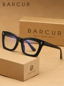 BARCUR Large Frame Anti Blue Light Decorative Glasses, Durable And Versatile, Comfortable For Computer Office, Nose Support, Outdoor Travel Accessories