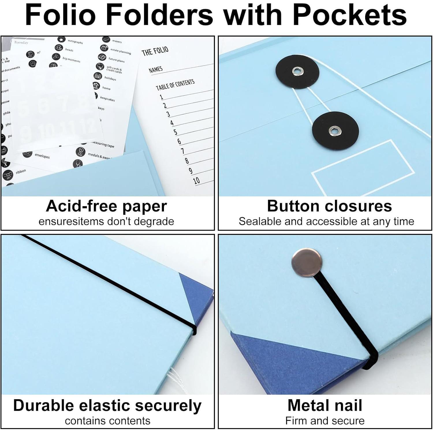 File Folder, 1 Count Envelope-closure Cover Design With Tags Portable Foldable File Folder,  File Storage Folder, Office Stationery & Supplies  Local Warehouse Shipping