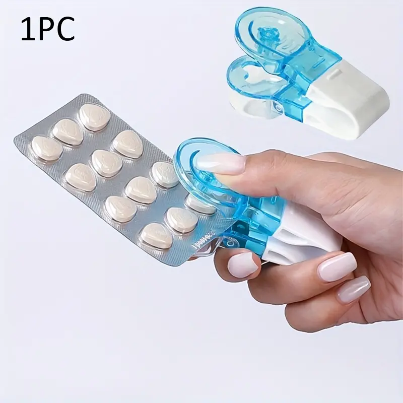 1pc small and compact engineering medicine dispenser (with storage function) - an easy-to-use aluminum-plastic medicine board dispensing aid, a portable travel medicine box