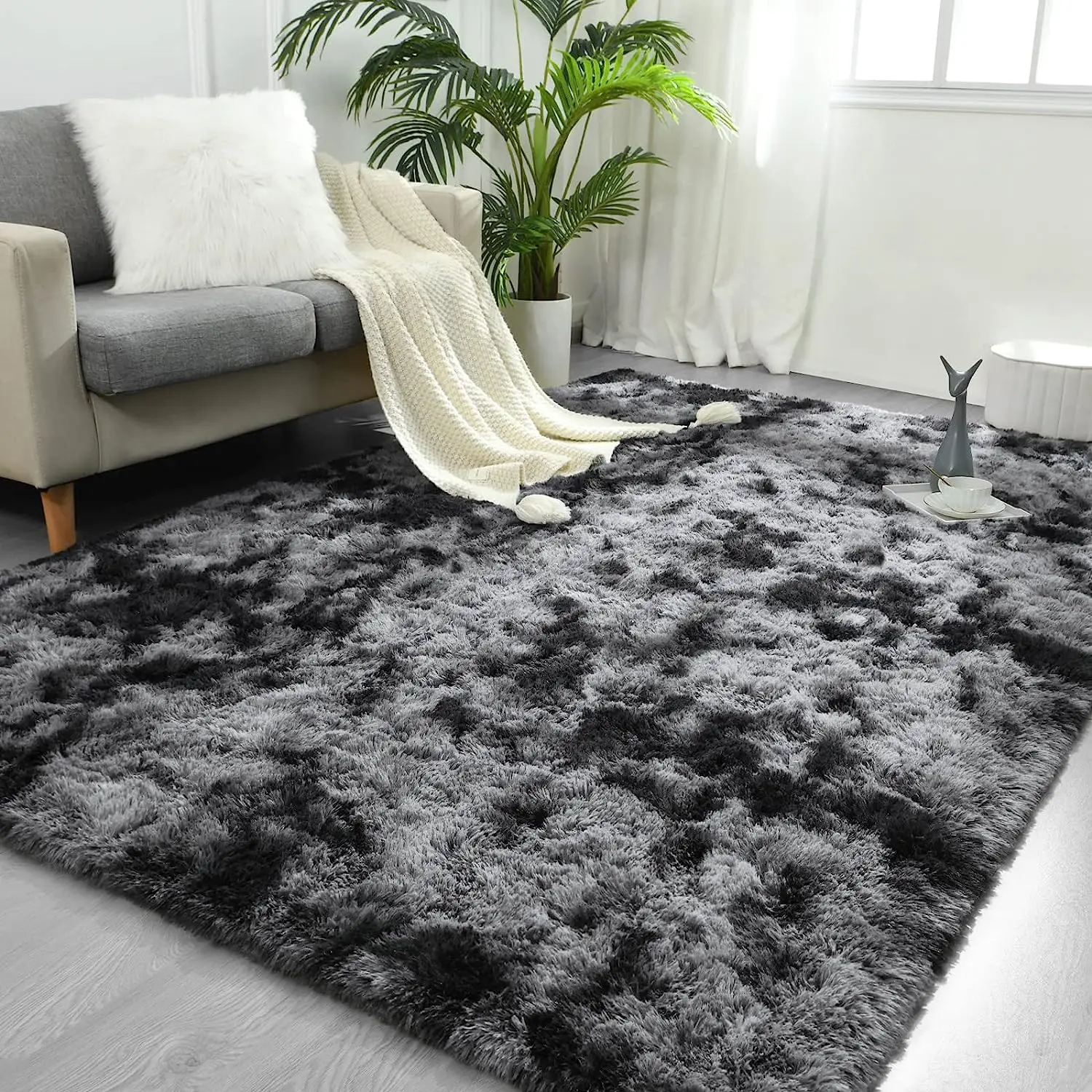 Non-slip Soft Plush Carpet, Modern Tie-dye Area Rug, Chill Room Accessories Cozy Rugs for Living Room, Decorative Mat for Home, Area Rugs for Living R
