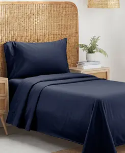 Cooling Percale Sheets - GOTS Certified 100% Organic Cotton Sheets Set with Deep Pockets