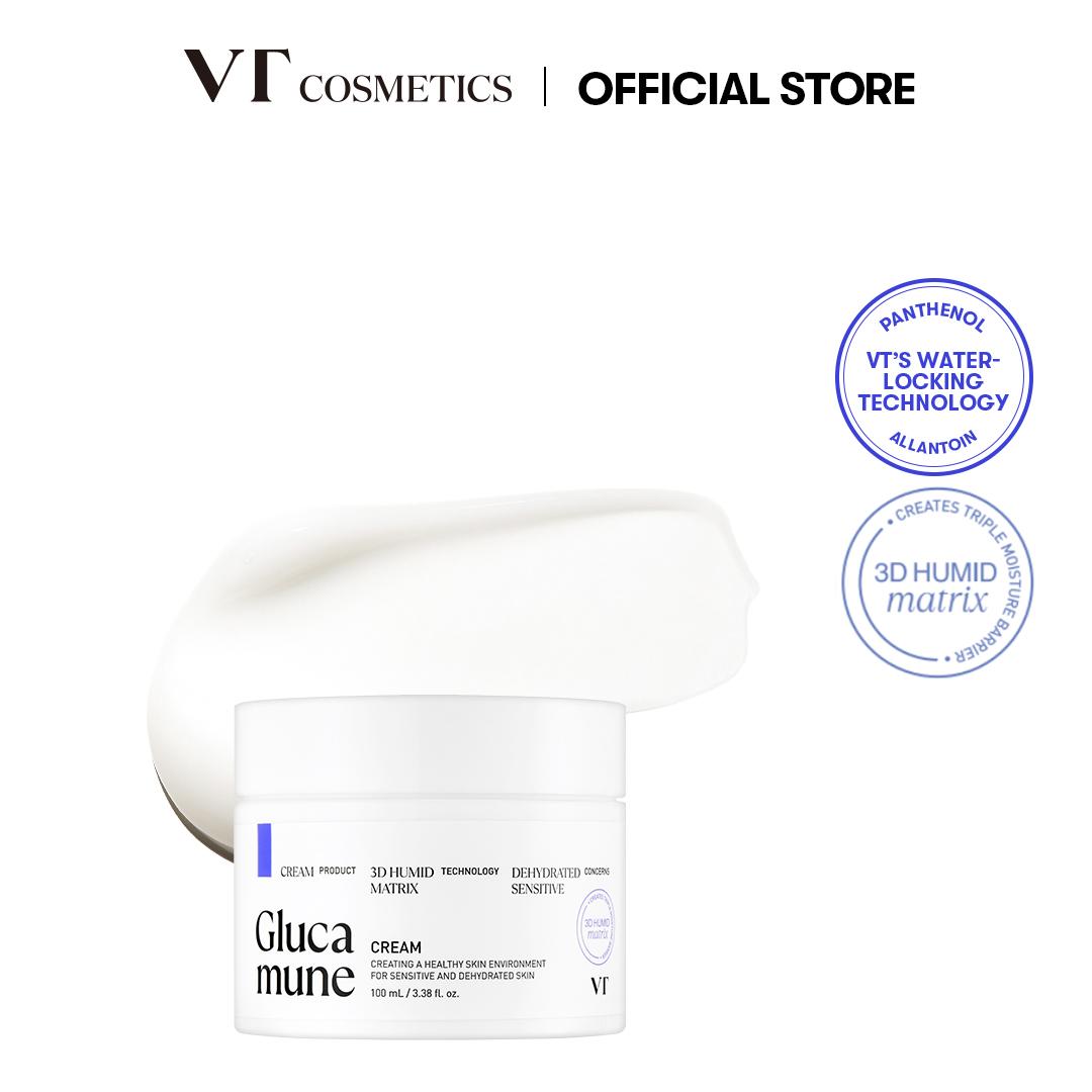 [VT COSMETICS] GLUCAMUNE Cream with 57% Glucamune & Moist Soothing Essence | Hydrating, Moisture, Skin Repair, Pore Care & Dry Skin Care | Sensitive & Dehydrated Skin | Korean Skincare Moisturizer