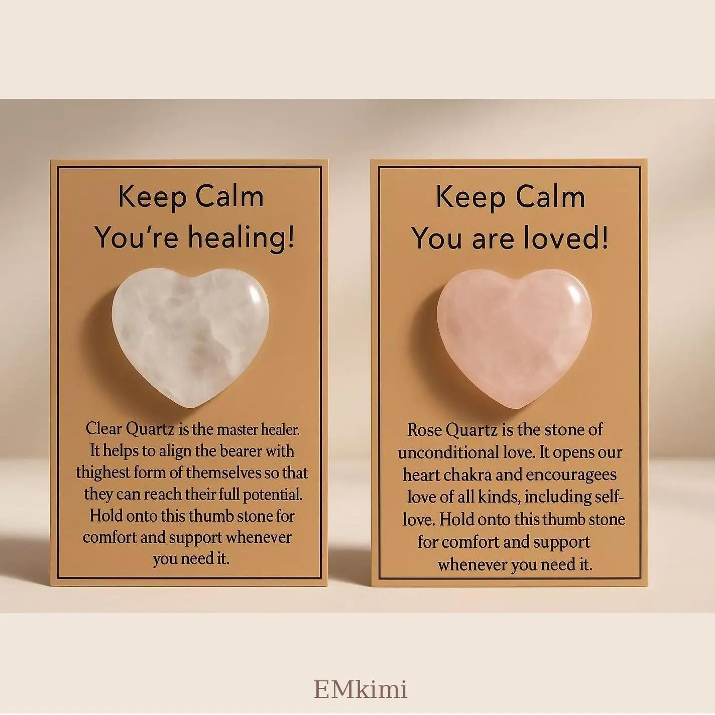 Calmstone Heart Thumb Worry Stone for Anxiety Healing -Anxiety support. Anxiety gift. Amethyst crystal. Stress relief crystal. Insomnia support. Worry stone thumb stone gift