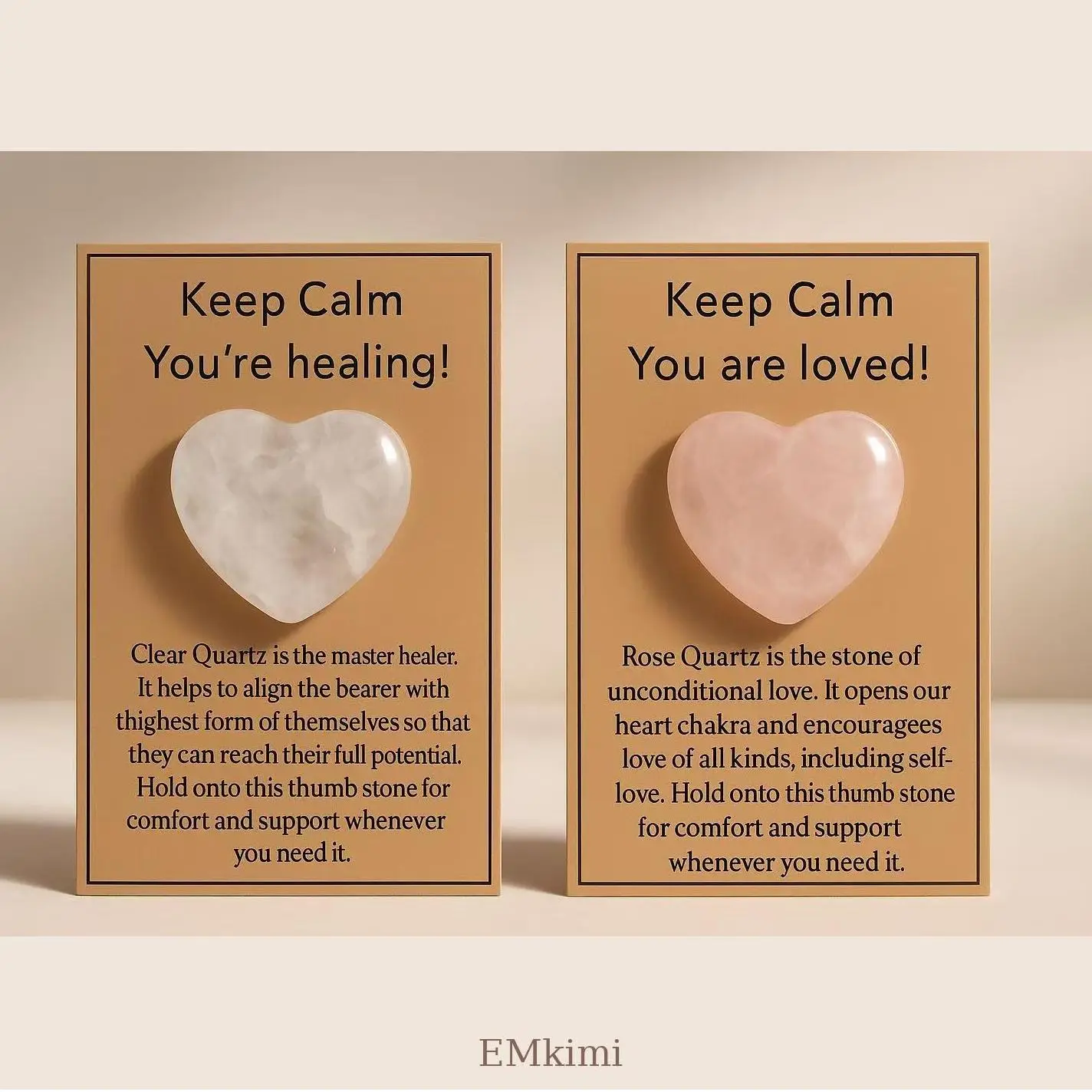 Calmstone Heart Thumb Worry Stone for Anxiety Healing -Anxiety support. Anxiety gift. Amethyst crystal. Stress relief crystal. Insomnia support. Worry