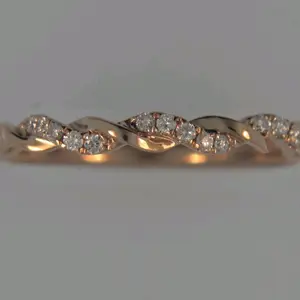 Rose Gold Plated Ladies Promise/Engagement Ring 18KT with Prominence and Quality Design