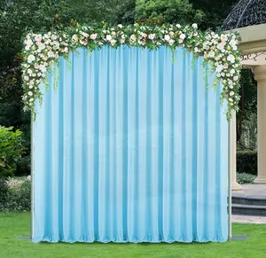10 ft x 57" Chiffon Event Backdrop Curtain Drape Panel - Baby Blue (1pc)