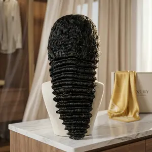 30 Inch Deep Wave Lace Front Wig Human Hair 180% Density HD Lace Frontal Wig Pre Plucked Natural Hairline for Black Women