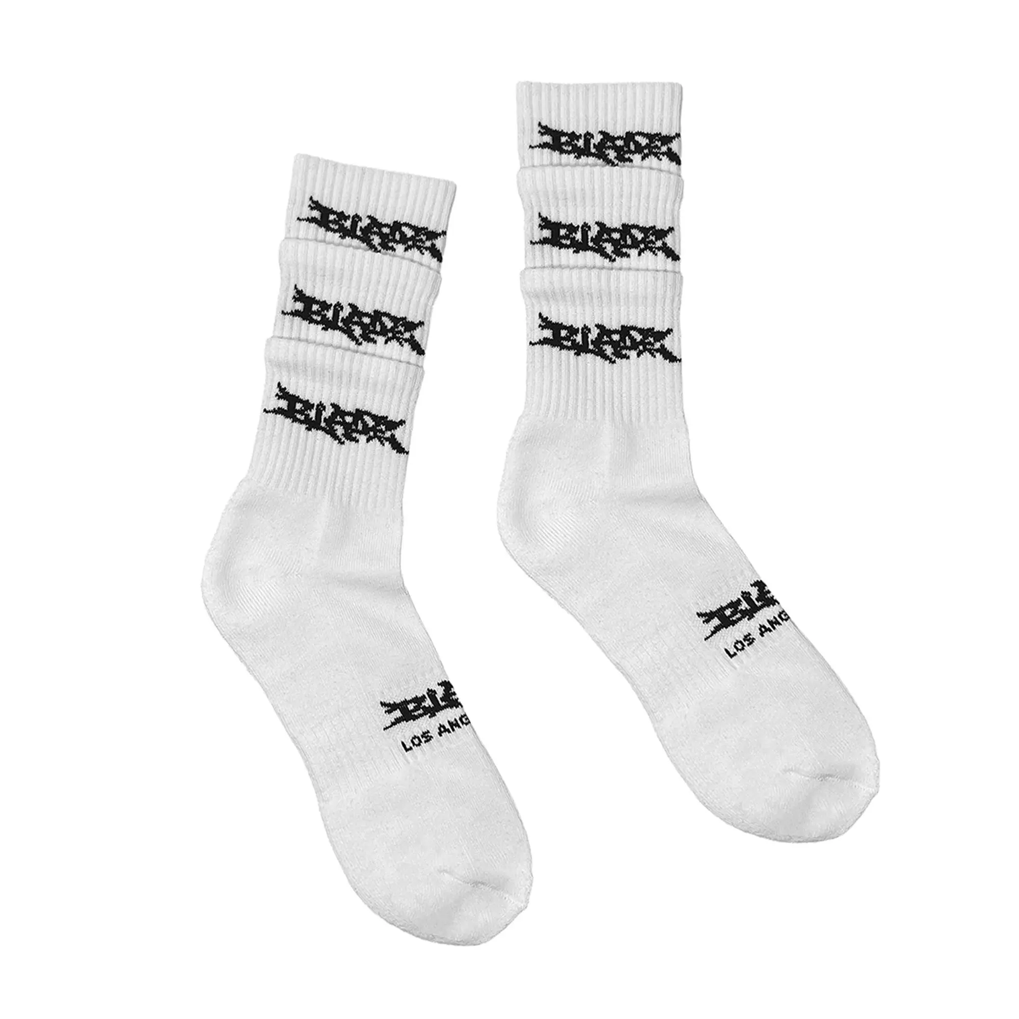 Blade Triple White Socks - Cushioned Sole, All Seasons - Menswear