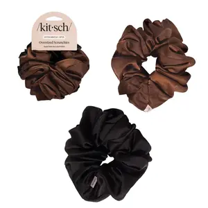 Kitsch Black & Chocolate Oversized Scrunchies