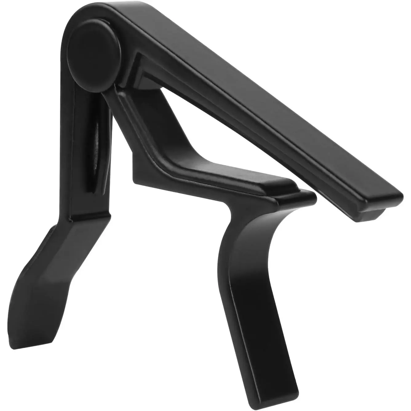 Black Quick-Change Guitar Capo - Durable Aluminium Alloy Baked Enamel Finish, Clip & Clamp Design, Versatile for 6 String Acoustic/Electric Instruments & Ukuleles, Protects Fretboard from Oxidation, Ideal for Music Creation