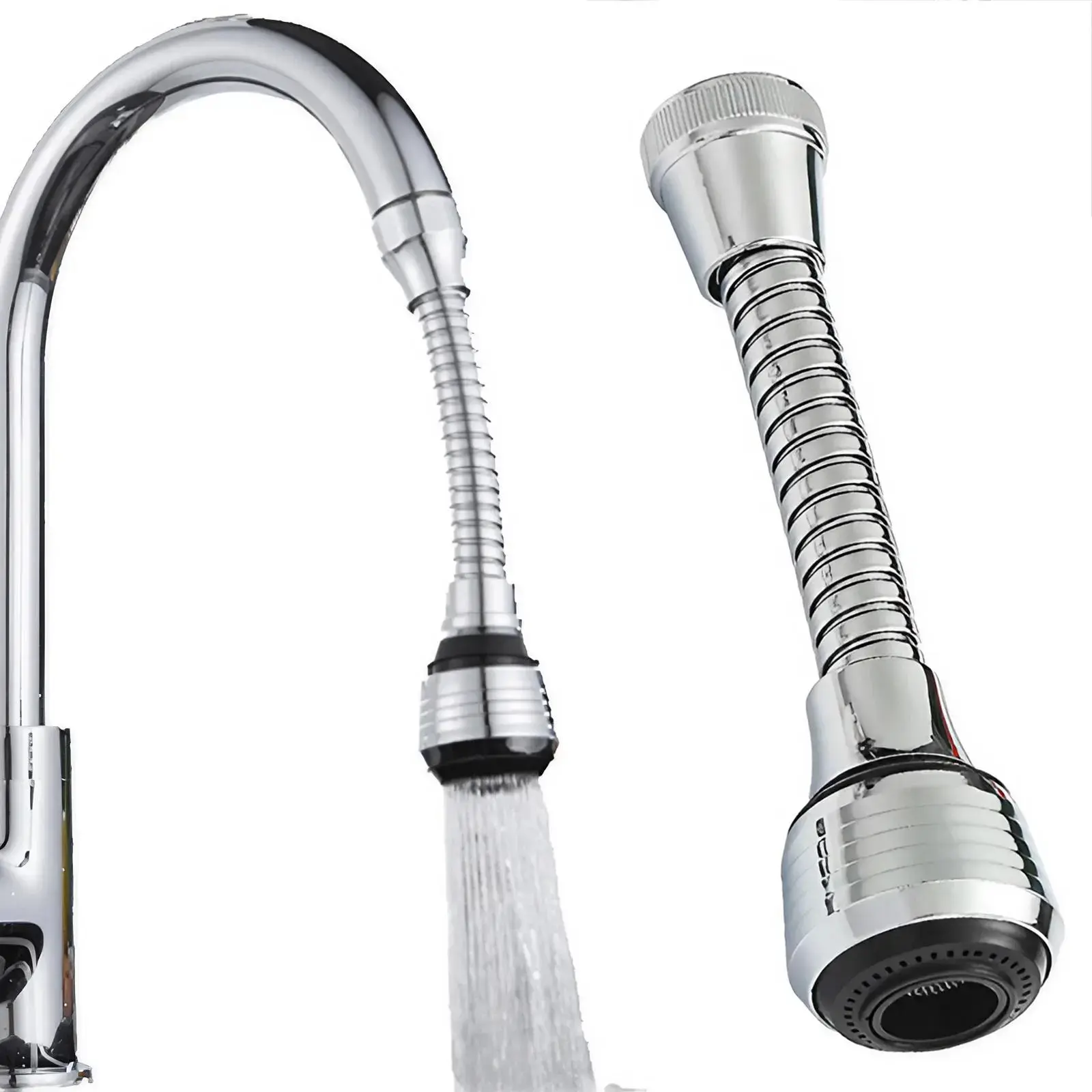1Pc ABS Plastic Universal Kitchen Faucet Extender - 360° Swivel Adjustable Spray Head, Filter Adapter Nozzle for Home Kitchen/Bath Daily Use, Enhances Daily Activities, Adjustable Nozzle