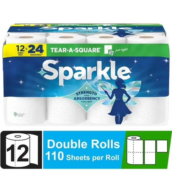 Tear-A-Square Paper Towels, 12 Double Rolls, 110 Sheets per Roll Tear-A-Square Paper Towels, 12 Double Rolls, 110 Sheets per Roll
