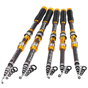 Sougayilang Telescopic Fishing Rod - 24 Ton Carbon Fiber,CNC Machined Reel Seat, Comfortable EVA Handle, Travel Fishing Rod for Bass Trout Fishing