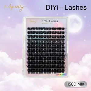 150D 10-18mm DIY fluffy dramatic looking cluster lashes