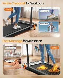 [Double side treadmill with handle bar] Fathersdaygifts Massage walking pad,Running | Walking | Massage,3-in-1 multi-functional Treadmill,Experience different sports feelings