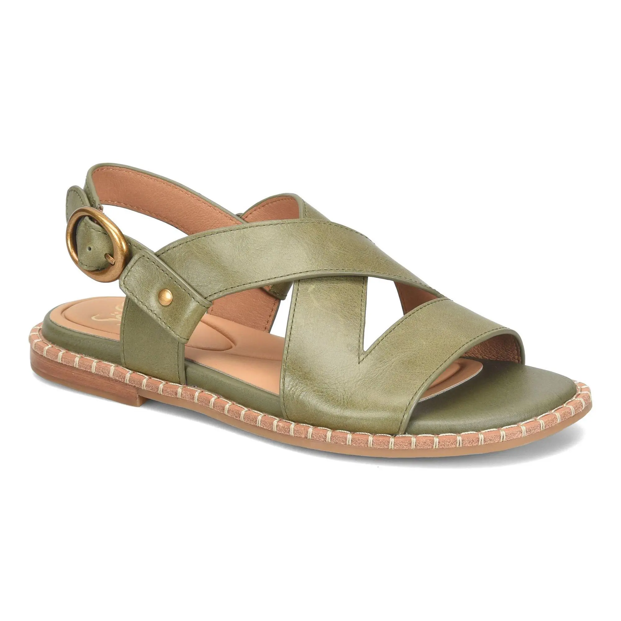 Sofft Low Heeled Leather Sandal - Nadia