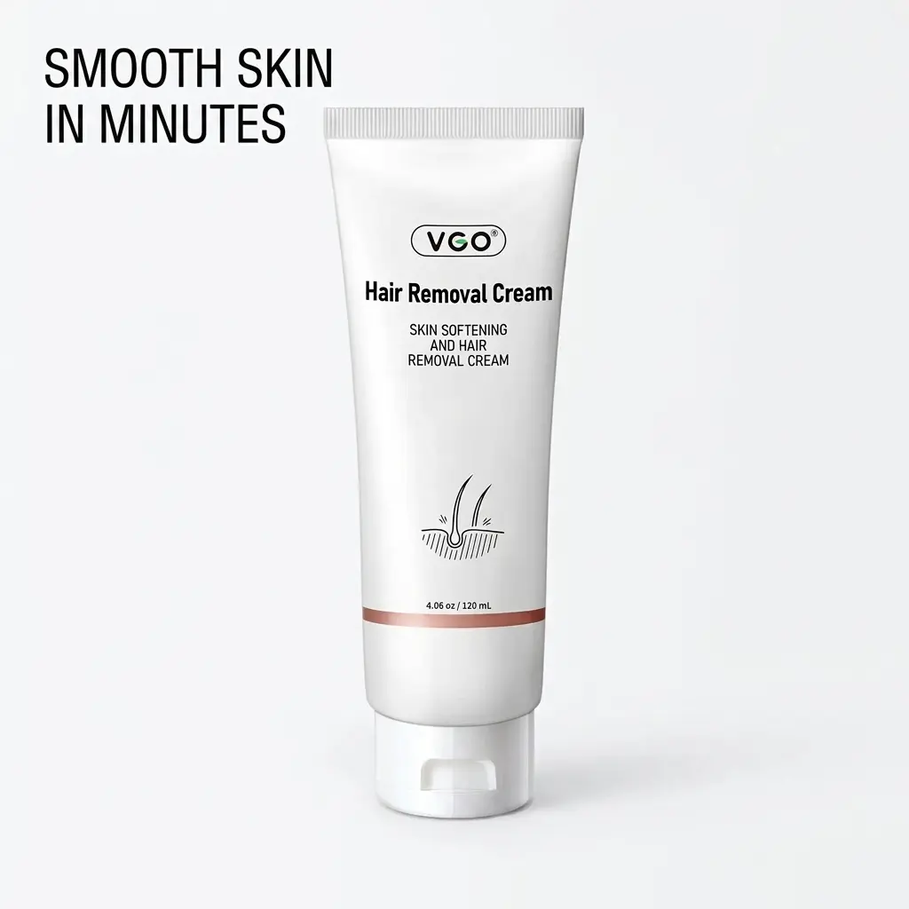 VGO 4.06oz Painless Hair Removal Cream  Smooth Skin Fast for Women & Men - Legs, Body, Back - Gentle for Sensitive Skin w/ Spatula