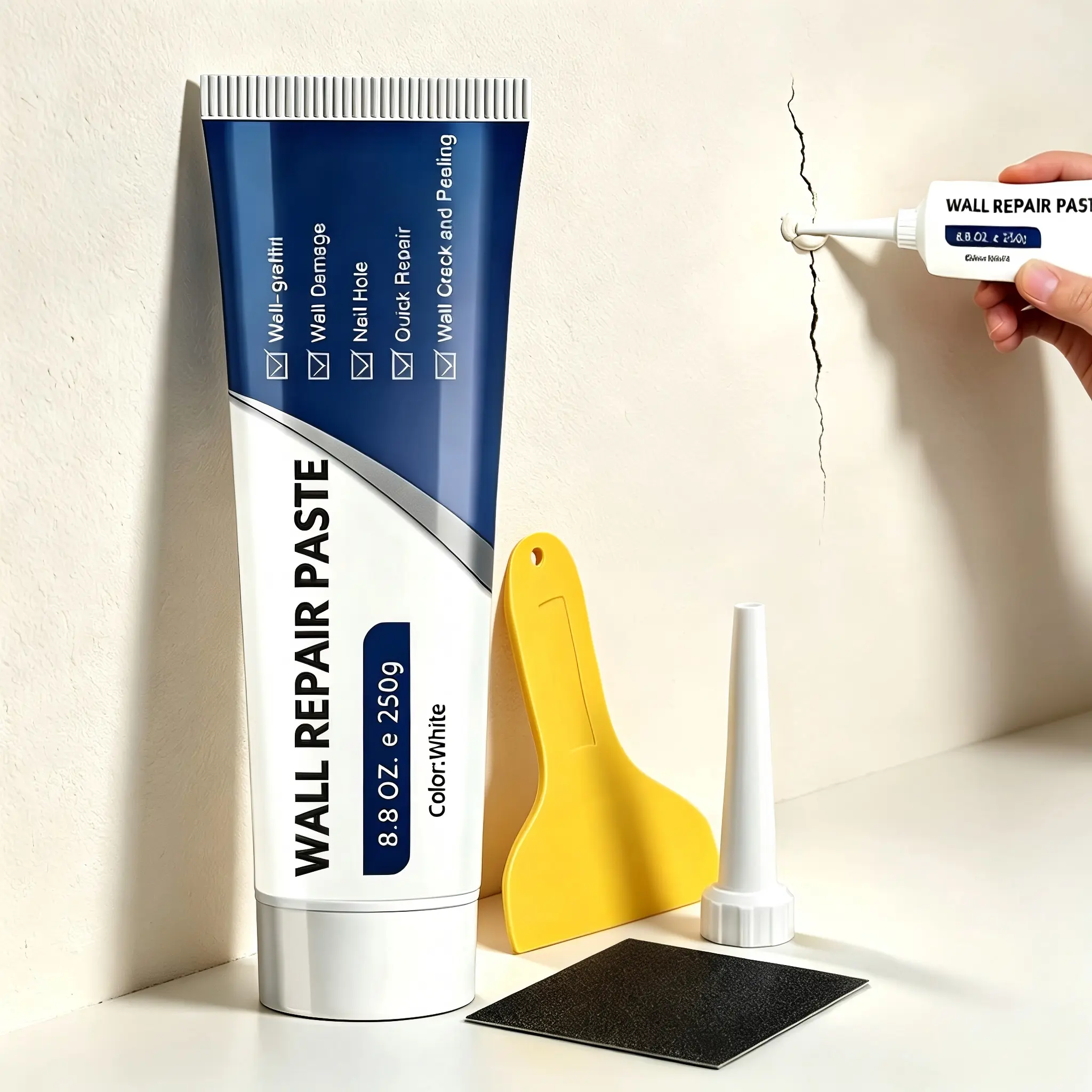 Drywall Patch Repair Kit 2026 New Upgrade, Fast Drying Wall Putty for Cracks, Holes & Scratches, DIY Home Drywall Repair Supplies Home Repair Tool