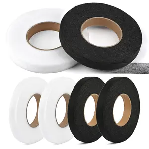 420 Yards Hem Tape, 1/2 INCH Iron on Hemming Tape, No Sewing Hemming Tape, Adhesive Fabric Fusing Tape for Pants Clothes Dresses Curtains Fabric Crafting Projects (6 Rolls, White and Black)