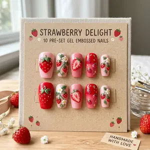 Glow In The Dark Press On Nails - Multiple Shapes, Easy Application, Ideal for Stylish Nail Art Looks