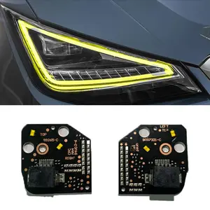 Yellow daytime running lights DRL Module 5F0941476 5F0941475 FOR 2013-2016 Seat Leon MK3 5F Cupra cars accessories Headlight