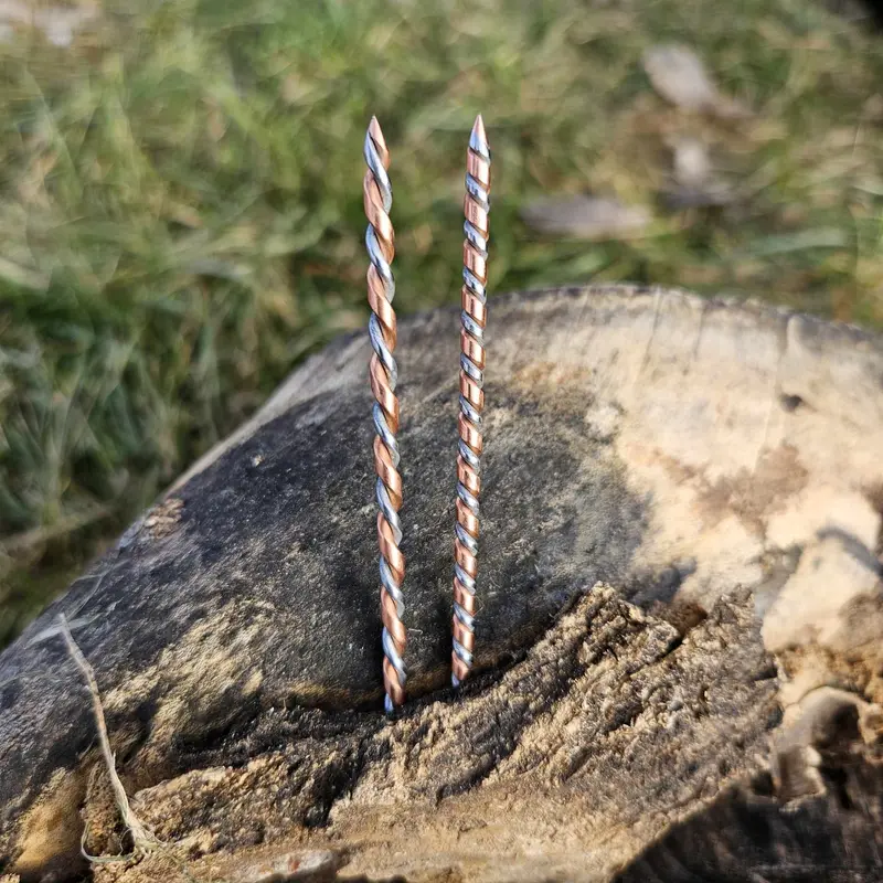 Stainless Steel Copper Cowboy Toothpick - Western Charm Hat Accessories