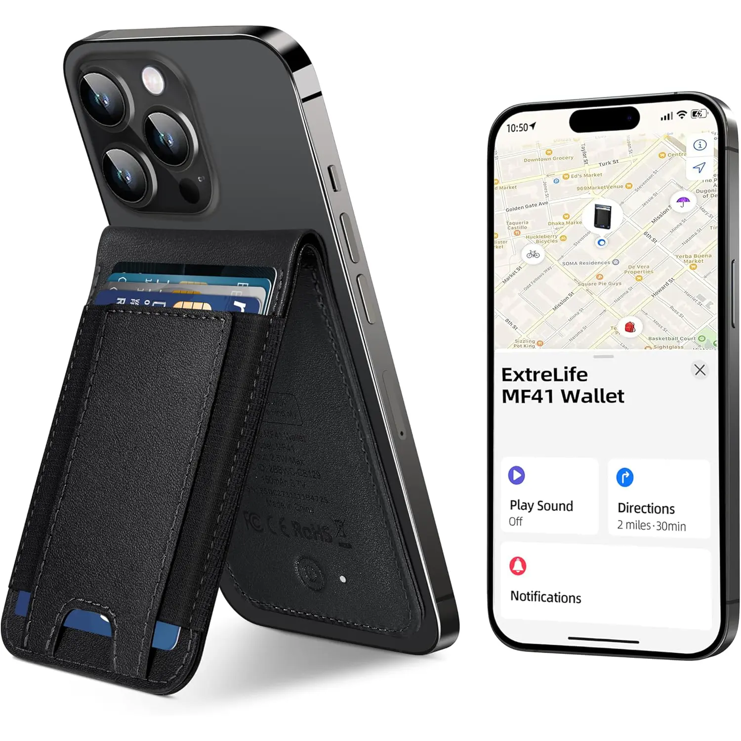 ExtreLife for MagSafe Wallet with Apple Find My（only IOS), 8-Card Holder, Adjustable Stand, Magnetic Wallet for iPhone 17/16/15/14/13/12 Series, RFID Blocking SummerWins tiktokshopbacktoschool,back to school,back to school haul