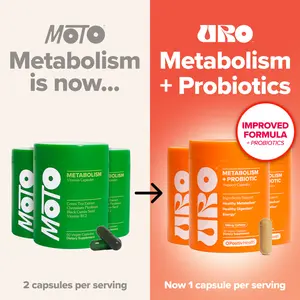 URO Metabolism and Probiotic Capsule with Fitness Probiotic Blend, Vitamin B12, and Caffeine - Each Pack 30 Servings (3 Packs)