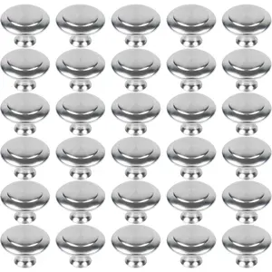 30 Packs Kitchen Cabinet Knobs Brushed Nickel Silver Pull Hardware Handle, Drawer Knobs for Kitchen Cupboard Door, Bedroom Dresser Drawer with Long Short Screws