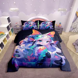 Bedding Anime Gifts Comforter Set,3D Printing Bedding Comforter Sets,Cartoon Printed Comforter,Kawaii Japanese Duvet Insert