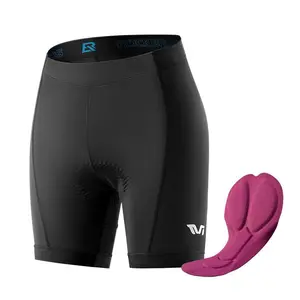 ROCKBROS Padded Bike Shorts Women Cycling Shorts with 3D Padding Road Mountain Spin Bike Shorts for Outdoor Indoor Cycling