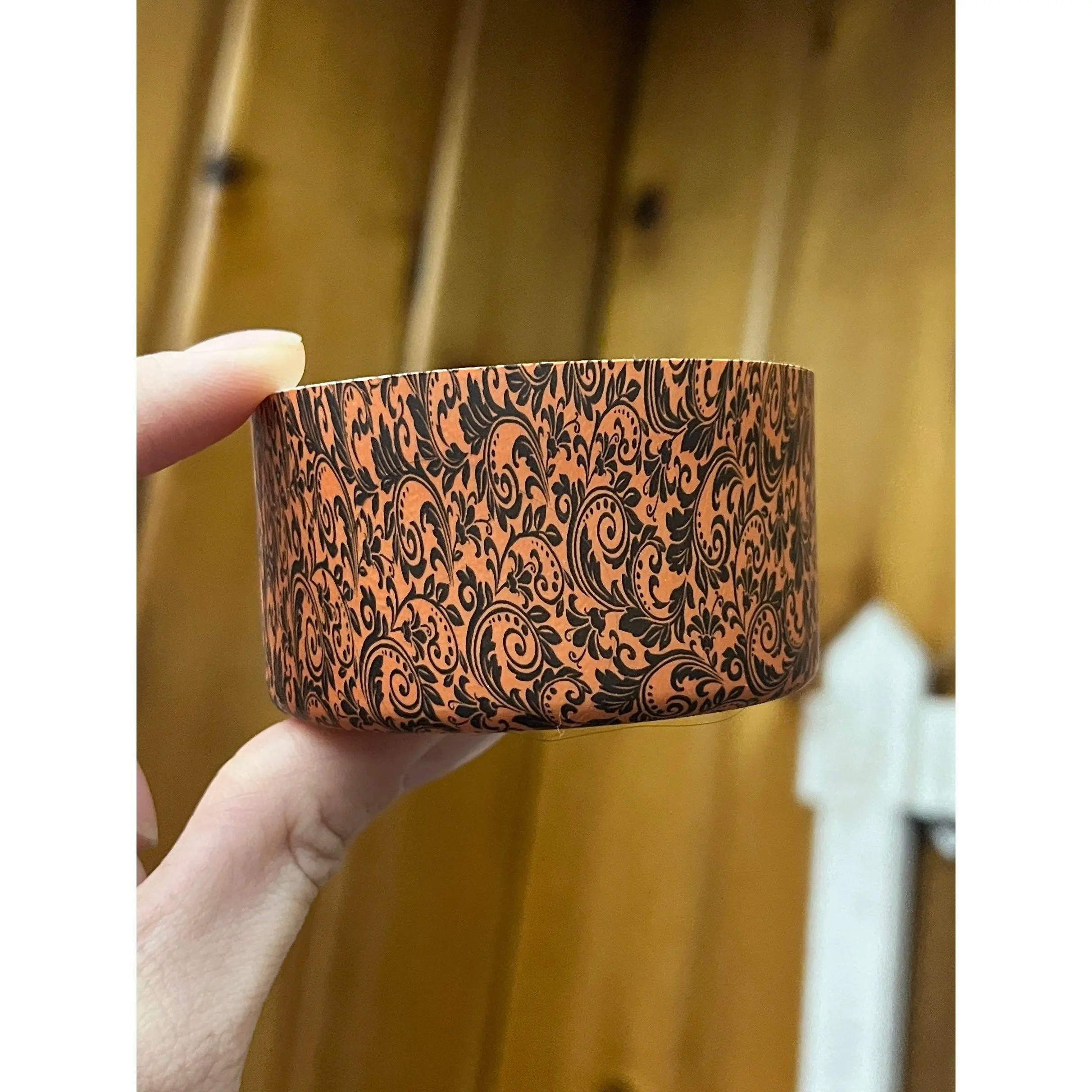Brown Tooled Leather Tumbler Boot