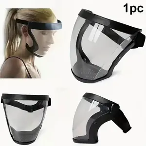 Full Face Protective Shield, Clear Anti-Fog Transparent Face Cover, Lightweight Comfortable Full Face Protection, PPE Equipment for Kitchen Oil Splash, Painting, Grinding, DIY Projects & Industrial Work