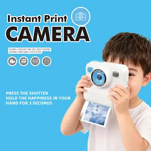 Colorful Kids Printer HD Digital Camera for Toddler Gift, Blue/Pink Kids' Print Camera Easy to Use Instant Printing, Capture Children's Happy Memorable Moments