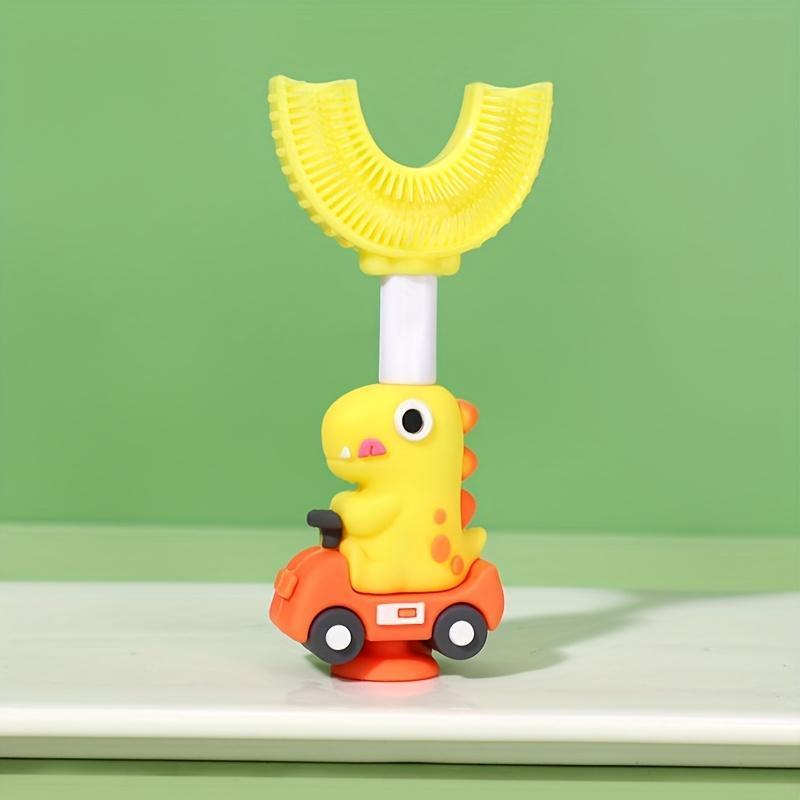 Dinosaur Toothbrush for Kids, Fun 360° U-Shaped Design, Makes Brushing Teeth Like Playing, Baby Oral Care, Parenting Must-Have