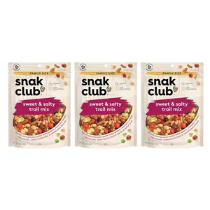 Snak Club Family Size Sweet Salty Trail Mix E-Comm 14, 3 Pack Bundle