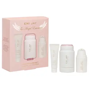 Emi Jay Limited Edition Angel Essentials Hairstyling Set - Featuring a travel-size Angel Hold Styling Cream, full-size Angelstick, and travel-size Heavenly Hair Milk