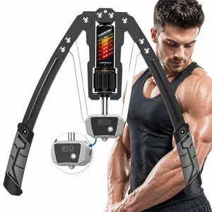 Hydraulic Power Twister IAdjustable Workout Equipment (22-440lb) forTricep, Chest, Arm & Full Upper Body Strength ISmart Rep Counter & LIFETIME SUPPORT