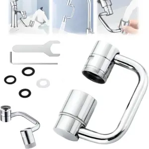 1pc Rotatable Modern Faucet Aerator Extender - Easy All-Around Control, Swivel Faucet Aerator Extension, Kitchen and Bathroom Sink Faucet Spray Attachment