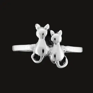 Beautiful 925 Sterling Silver Best Cat Friends ring