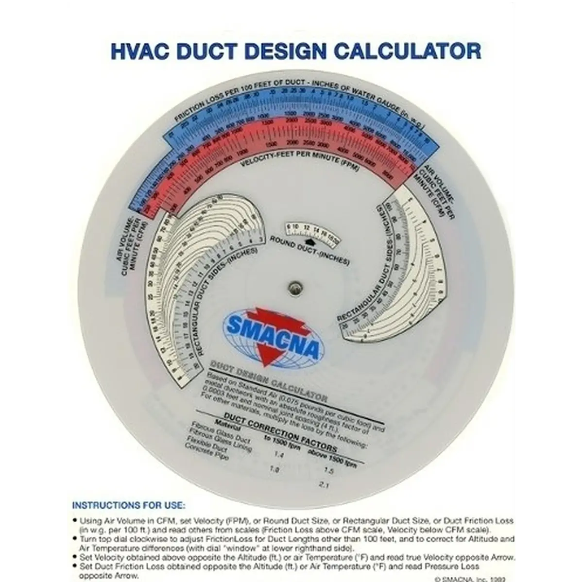 SMACNA Duct System Calculator