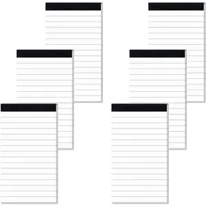 6 Pcs 3 x 5 inches College Ruled Note Pads Refills 30 Sheets Each Small Lined Memo White Writing Pads For Daily Note Taking