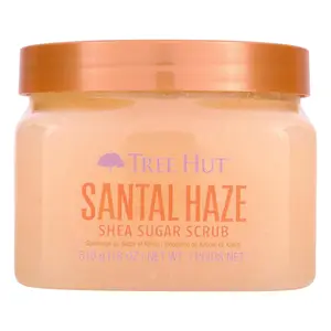 Tree Hut Santal Haze Shea Sugar Scrub | Exfoliating Body Scrub Removes Dead, Dry Skin for a Soft & Hydrated Feel | Nourishing Essential Body Care | 18 fl oz.