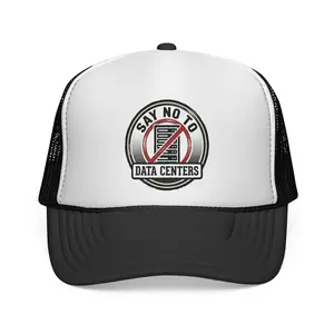 Say No To Data Centers Trucker Cap | Anti Data Center Logo
