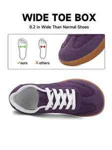 Vintage Wide Toe Trainer Shoes, Soft Rubber Sole Breathable Comfort, Daily Commute Casual Walking Shoes Footwear, Retro Style Non-Pressing Design, Sneaker, Sporty Casual Shoes