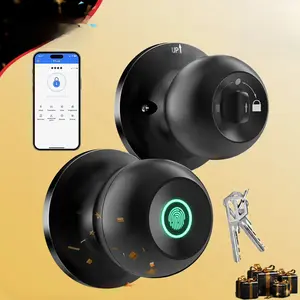 Valentine's Day Gift Smart Fingerprint Door Lock 3-in-1 with TT App Control & 5S Auto-Lock Rechargeable Battery for Rooms Offices Apartments Warehouses Garages Black Friday Gift