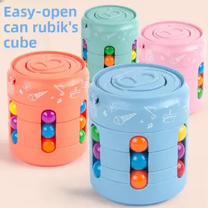 Plastic Rotating Magic Bean Fidget Cube - Stress Relief Fidget Toy, Creative Ball Fingertip Gyroscope, Easy-Operation Decompression Toy for Kids Teens, Stress Relief Fidget Toys